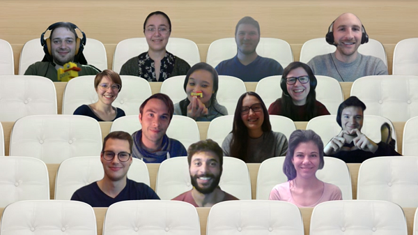 Teambuilding remote: Die ganze msg-Trainee-Gruppe im virtuellen Meetingraum