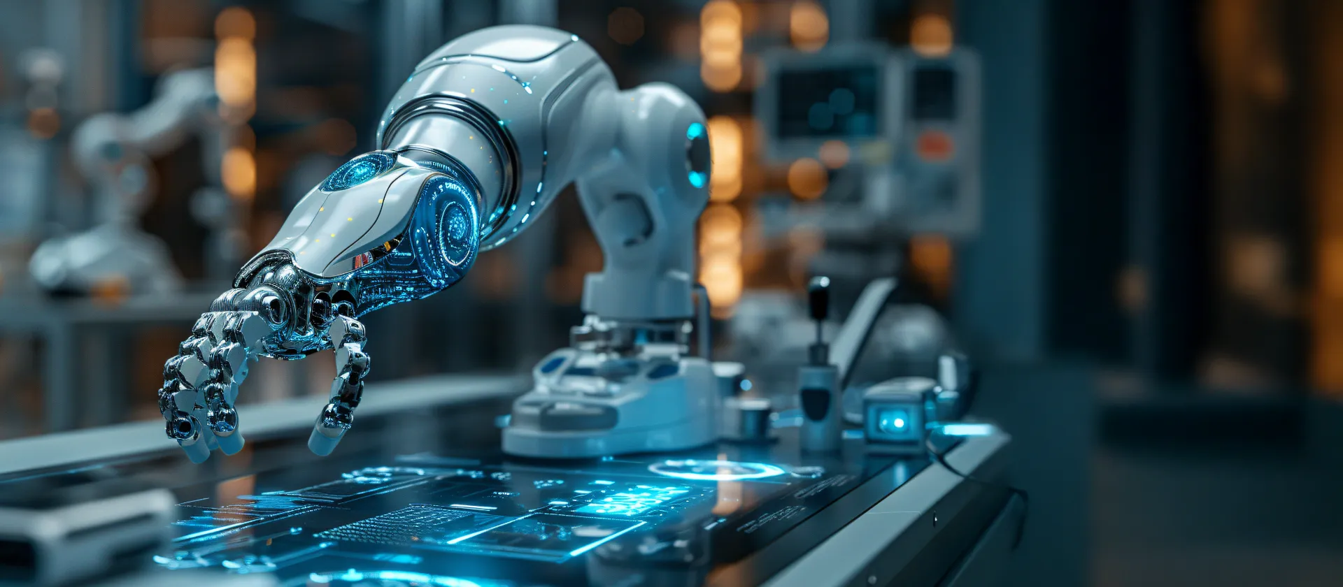 future robotic arms performing automated medical health care operation for future precision surgical robot and remote control 