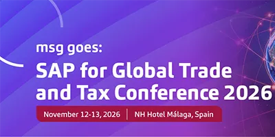 msg at the SAP for Global Trade and Tax Conference in Málaga, Spain