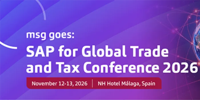 msg bei der SAP for Global Trade and Tax Conference in Málaga, Spanien