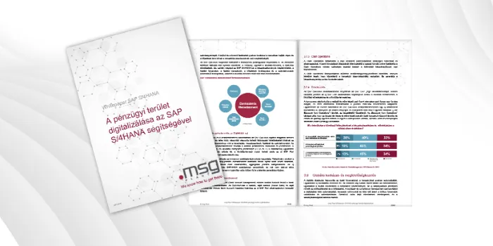 A pénzügyi terület digitalizálása az SAP  S/4HANA segítségével