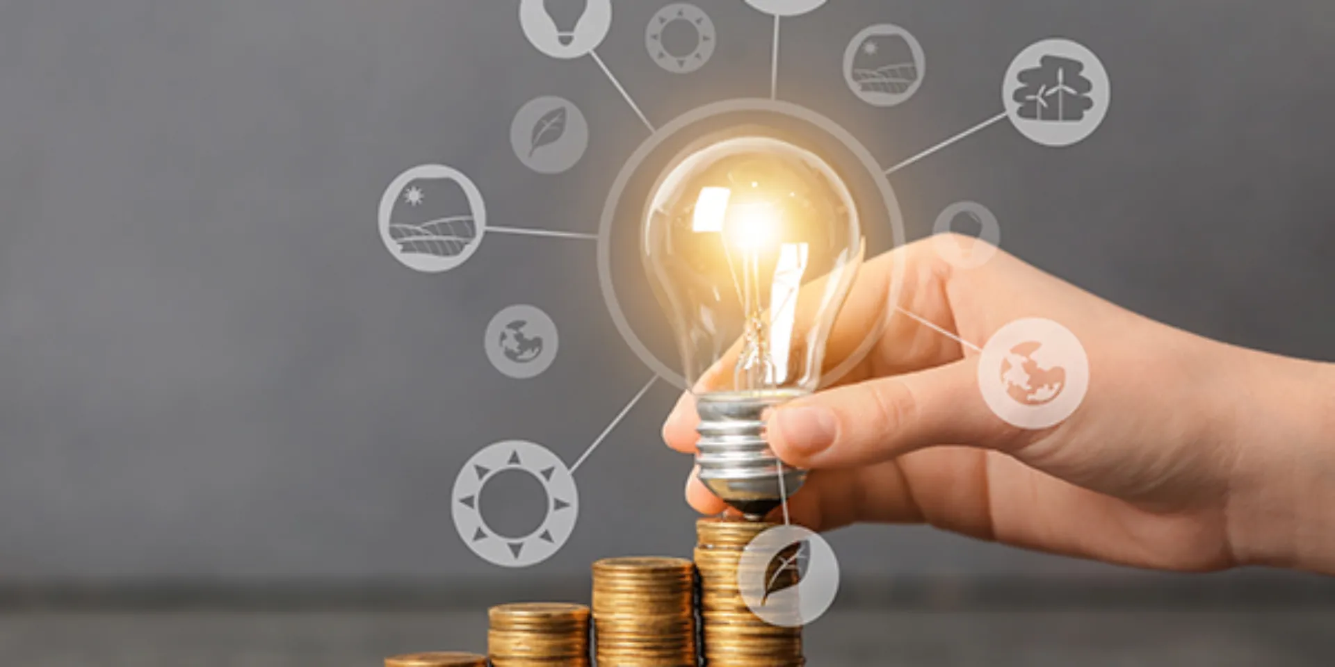 Glühbirne Idee Geldsparen bei Energieversorgung