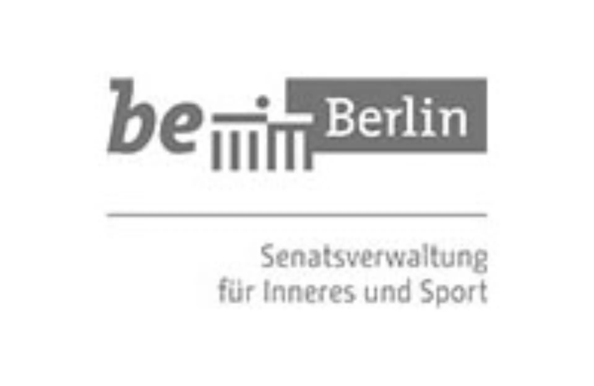 Logo Senatsverwaltung für Inneres und Sport in grau