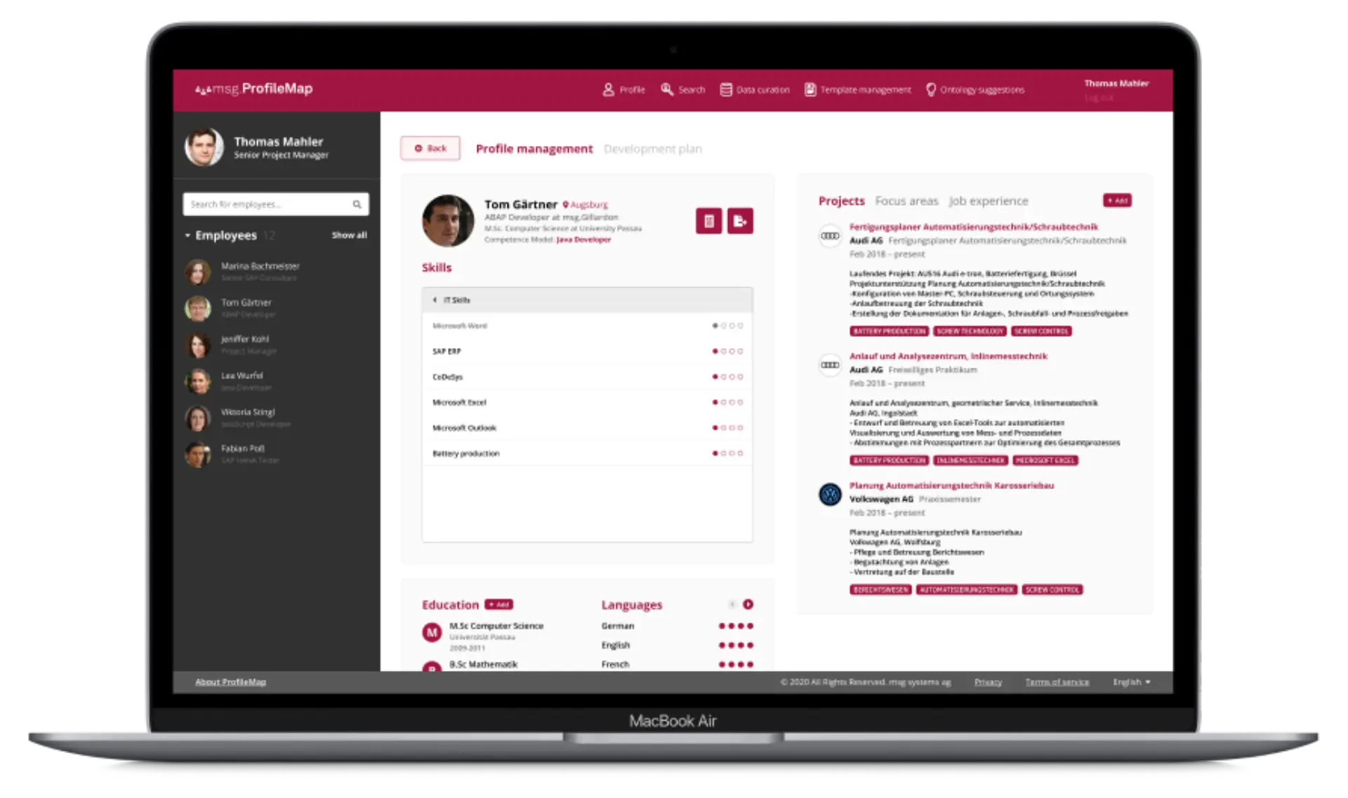 msgProfileMap Mockup