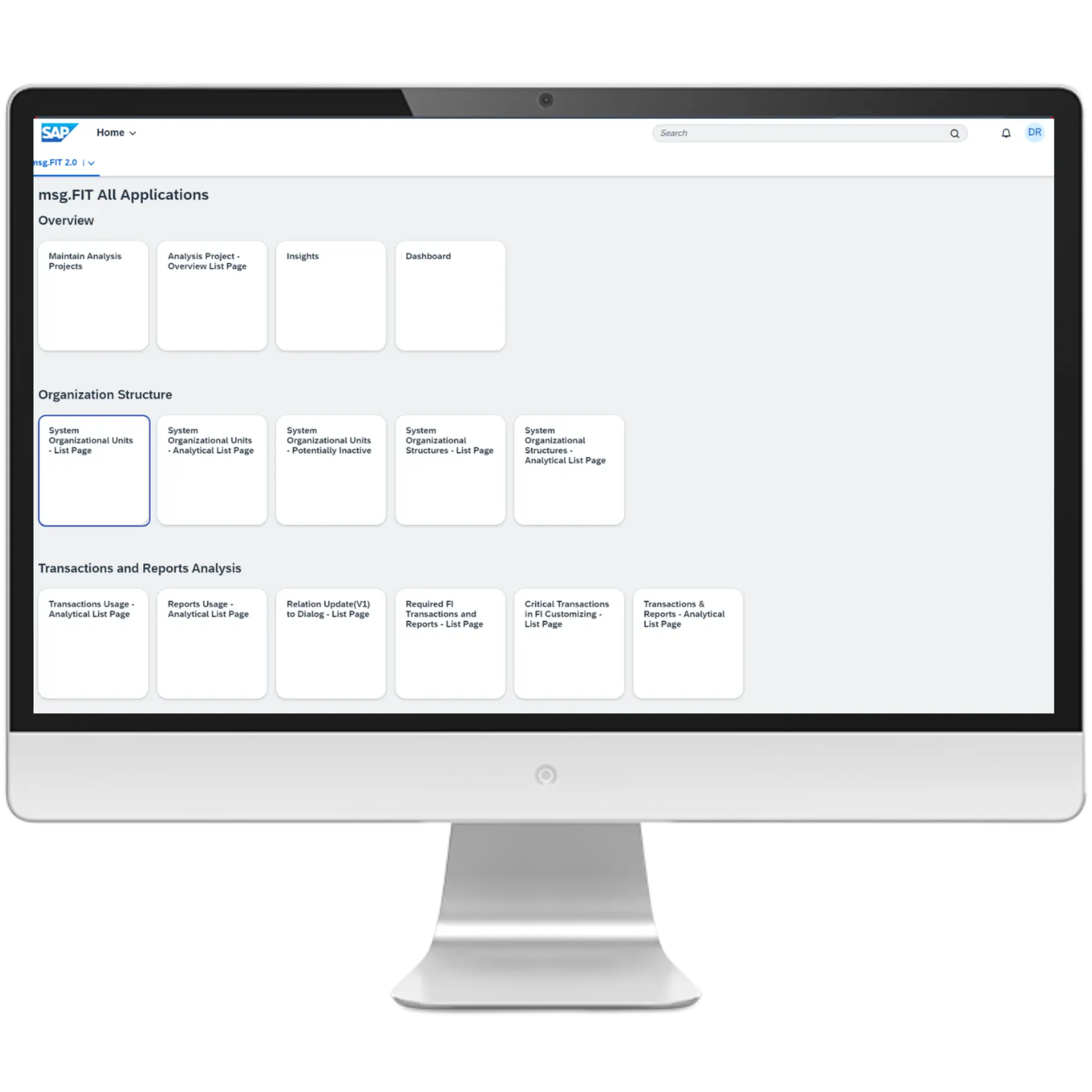 msg.FIT SAP Standardisierte Navigationselemente