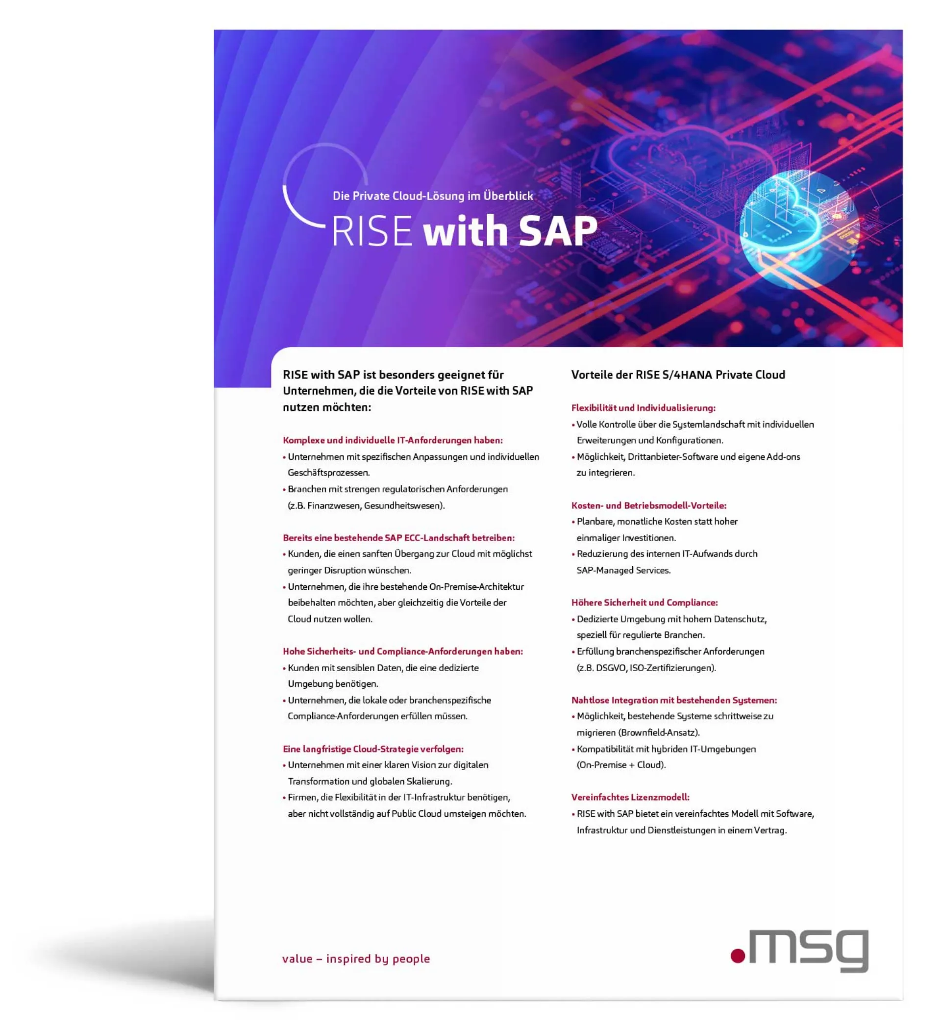 RISE with SAP Private Cloud Thumbnail Flyer DE