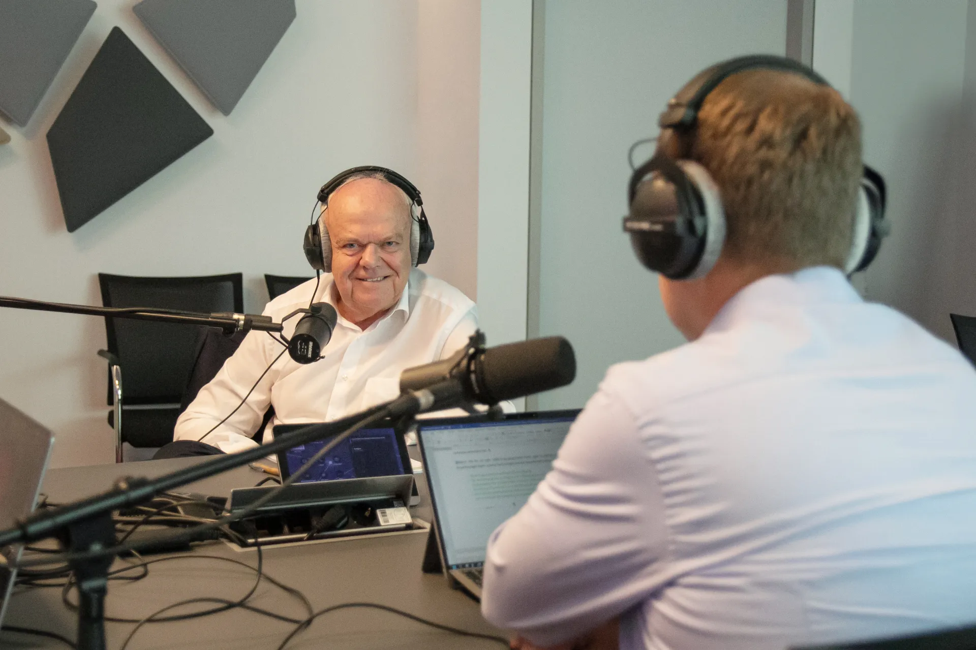 Hans Zehetmaier bei der Podcast Aufnahme