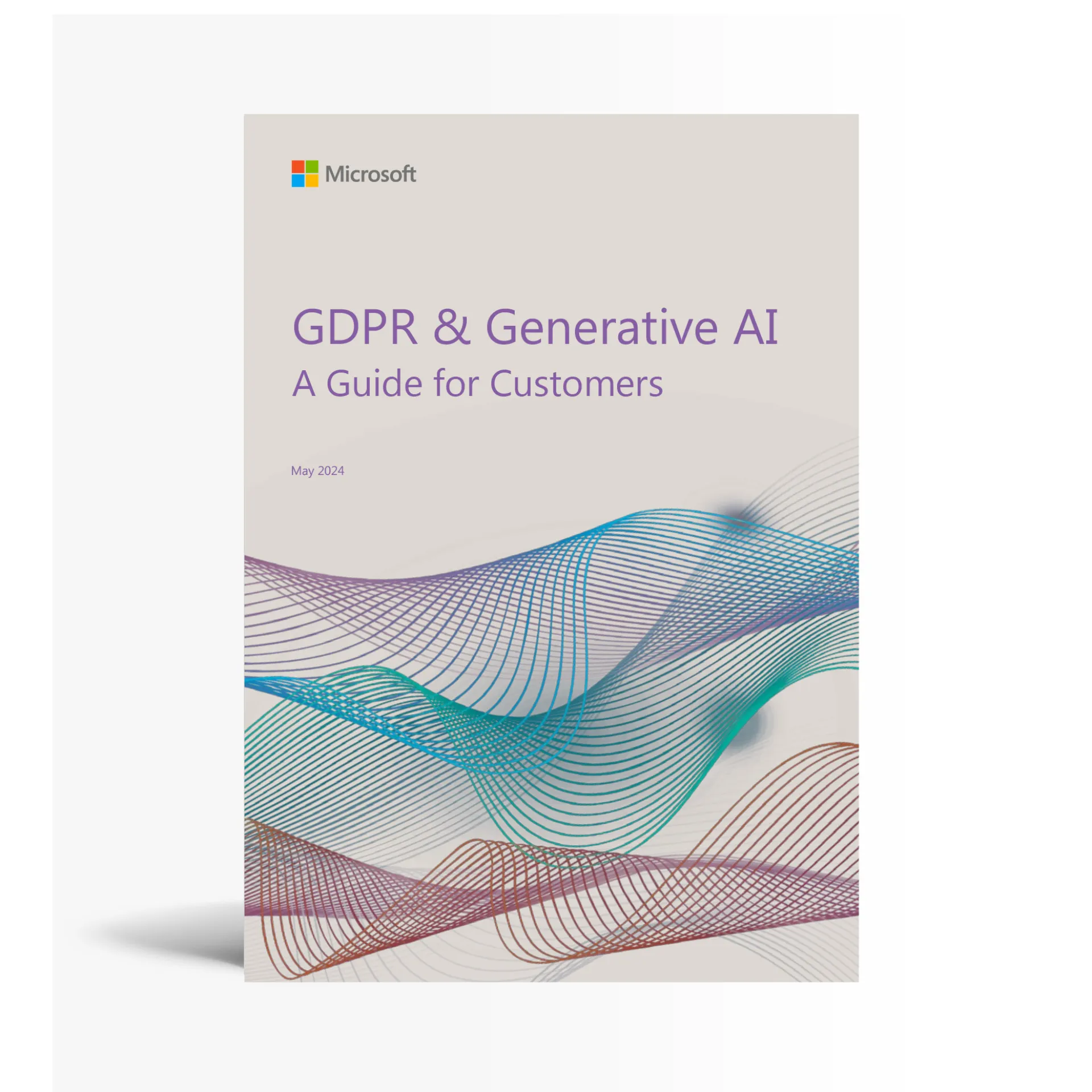 Microsoft guide cover on GDPR and Generative AI for customers
