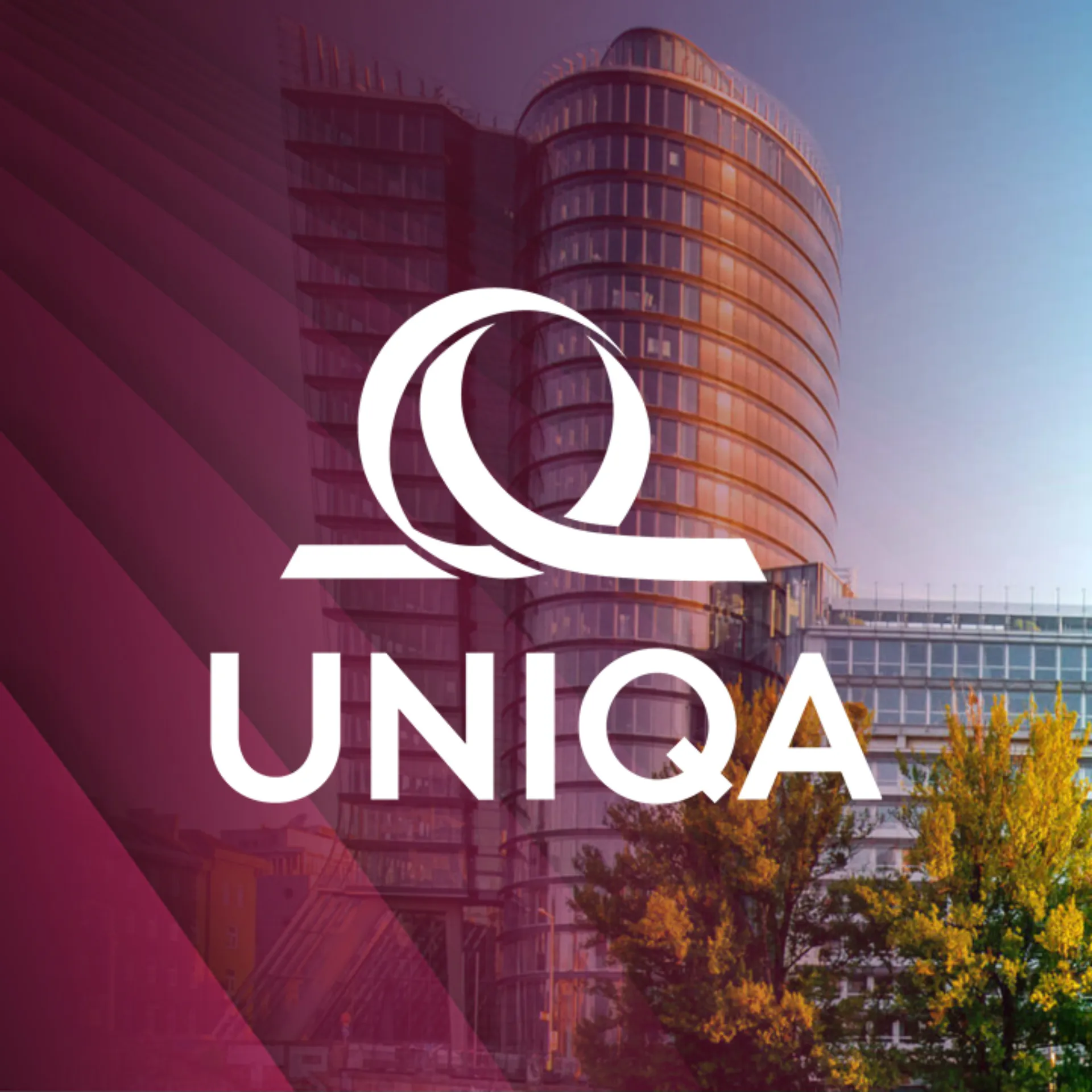 Visual of the UNIQA Insurance Group headquarters with company logo, used to highlight the successful SAP S/4HANA Insurance implementation project.